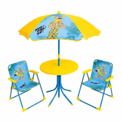 Votre enfant sera ravi de s'installer dans le jardin comme un grand sur son salon de jardin. Ces 2 chaises pliantes sont faci ...