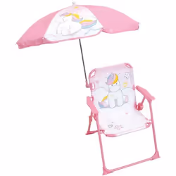 Chaise pliante avec parasol enfant Jemini Licorne