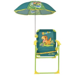 Cijep - fun house jurassic world Chaise pliante de camping dinosaures - H.38.5 xl.38.5 x P.37.5 cm - Avec un parasol ø 65 cm - Pour enf