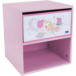 Cijep - Table De Chevet Peppa Pig Once Upon A Dream Rose Pour Enfant Avec Tiroir H.36 X L.33 X P.30 Cm