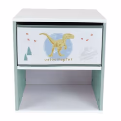 Cijep - Chevet avec tiroir Dinosaures - Jurassic Word - fun house - H.36 x L.33 x P.30 cm