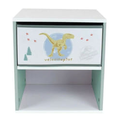 Cijep - Chevet avec tiroir Dinosaures - Jurassic Word - fun house - H.36 x L.33 x P.30 cm