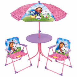 Set de jardin - Gabby Et La Maison Magique Le Salon de Jardin Gabby Et La Maison Magique est composé d'une table ronde avec u ...
