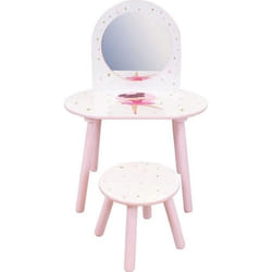 Coiffeuse Avec Tabouret - Danseuse Ballerine - Fun House - H.48 X L.60 X P.40 / H.27 X L.28 X P.28 Cm
