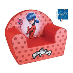 Fun house Miraculous Fauteuil club Lady Bug - l.52 x P.33 x H.42 cm - Pour enfant origine France garantie