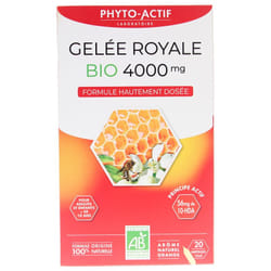 Phyto-Actif Gelée Royale 4000 mg Bio 20 Ampoules