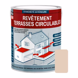 PEINTURE D'ÉTANCHÉITÉ TERRASSE | RÉSINE D'ÉTANCHÉITÉ Revêtement terrasse circulable PROCOM ® Résine d'étanchéité circulable s ...