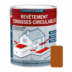 PEINTURE D'ÉTANCHÉITÉ TERRASSE | RÉSINE D'ÉTANCHÉITÉ Revêtement terrasse circulable PROCOM ® Résine d'étanchéité circulable s ...