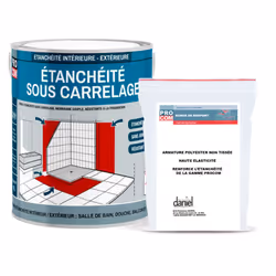 Description générale Étanchéité sous carrelage pour douche, salle de bain, cuisine et espaces extérieurs comme terrasses et b ...