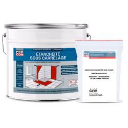 ÉTANCHÉITÉ SOUS CARRELAGE KIT | RÉSINE + ARMATURE Kit d'étanchéité sous carrelage PROCOM ® Étanchéité sous carrelage de douch ...