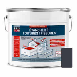ÉTANCHÉITÉ TOITURE | RÉSINE D'ÉTANCHÉITÉ Étanchéité toiture, fissure PROCOM® Revêtement d'étanchéité coloré de grande élastic ...