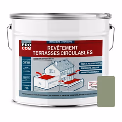 PEINTURE D'ÉTANCHÉITÉ TERRASSE | RÉSINE D'ÉTANCHÉITÉ Revêtement terrasse circulable PROCOM ® Résine d'étanchéité circulable s ...
