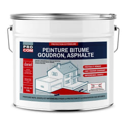 Procom - Peinture bitume, résine sol enrobé bitumeux, asphalte, goudron, macadam ffffff 10 litres