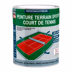 PEINTURE TENNIS | PEINTURE TERRAIN SPORTIF Peinture court de tennis PROCOM La peinture tennis PROCOM est une peinture spécial ...