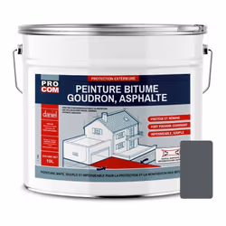 PEINTURE BITUME, BETON | SOL EXTERIEUR Peinture bitume, goudron, asphalte PROCOM® La peinture bitume PROCOM est une peinture  ...