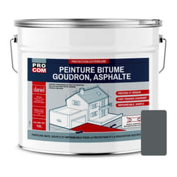 Procom - Peinture bitume, résine sol enrobé bitumeux, asphalte, goudron, macadam 575d5e 10 litres