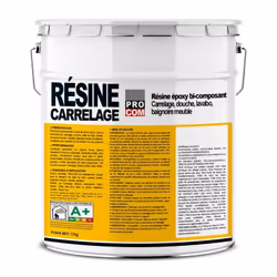 Description générale La Résine Époxy Carrelage PROCOM® est idéale pour la rénovation des carrelages et faïences dans les douc ...