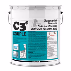 Description générale L'Enduit d'étanchéité C3 Souple® est un produit flexible conçu pour imperméabiliser les ouvrages maçonné ...