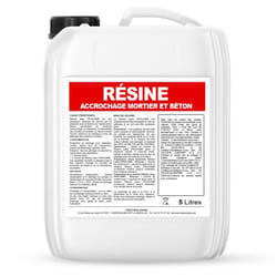 Procom - Résine d'accrochage, adjuvant ciment, mortier, béton, améliore la résistance, l'imperméabilité, la dureté - Résine latex ffffff 5 litres