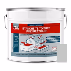 ÉTANCHÉITÉ TOITURE TERRASSE, TOIT PLAT | RÉSINE D'ÉTANCHÉITÉ POLYURÉTHANE Étanchéité Toiture Polyuréthane PROCOM® Résine d'ét ...