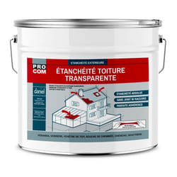 Procom - tanchéité transparente polyuréthane - Résine d'étanchéité transparente toiture, véranda, verrière, serre