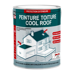 Procom - Cool roof - Peinture toiture anti chaleur, peinture blanche réfléchissante ffffff 2.5 litres