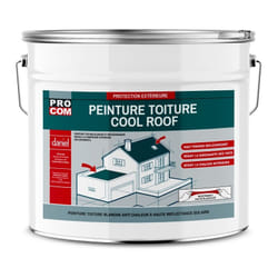 Procom - Cool roof - Peinture toiture anti chaleur, peinture blanche réfléchissante ffffff 10 litres