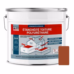 ÉTANCHÉITÉ TOITURE TERRASSE, TOIT PLAT | RÉSINE D'ÉTANCHÉITÉ POLYURÉTHANE Étanchéité Toiture Polyuréthane PROCOM® Résine d'ét ...