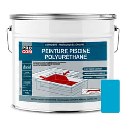 Procom - Peinture piscine béton, peinture polyuréthane pour piscine et bassin, étanche et souple, béton, enduit, ciment 1BA3CB 10 litres