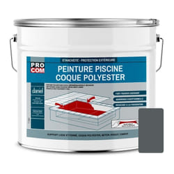 Procom - Peinture piscine coque polyester, béton, peinture piscine polyuréthane étanche et souple, haut de gamme 575D5E 12.5 Kg
