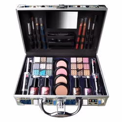 Mallette de maquillage - Black Clothing Style - 24 ombres à paupières - 4 blush - 4 rouges à lèvres