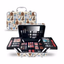 Mallette de maquillage - NO NAME - XXXL - 4 palettes dombres - 4 blush - 6 rouges à lèvres