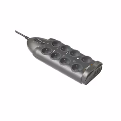 Infosec S8 LAN TV Noir 8 sortie(s) CA 250 V 1,8 m