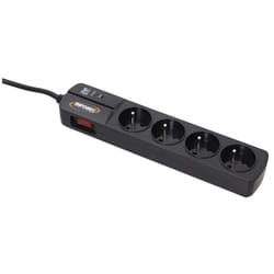 Infosec S4 Black Line II Noir 4 sortie(s) CA 250 V 1,5 m