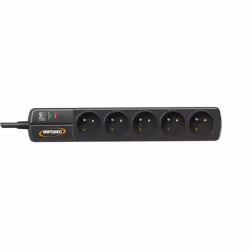 Infosec S5 Black Line II Noir 5 sortie(s) CA 250 V 1,5 m