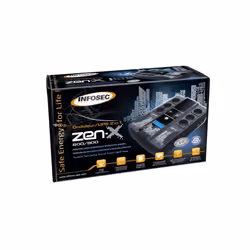 Infosec Zen-X 600 alimentation d'énergie non interruptible Interactivité de ligne 0,6 kVA 360 W 6 sortie(s) CA