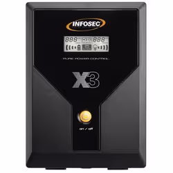 Infosec X3 EX 3000, Interactivité de ligne, 3 kVA, 1800 W, Pseudo sine, 81 V, 290 V