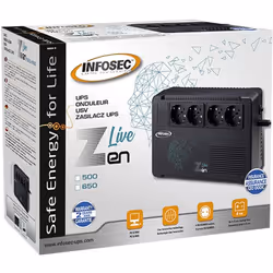 Infosec Zen Live 500 alimentation d'énergie non interruptible Interactivité de ligne 0,5 kVA 300 W 4 sortie(s) CA - Vue supplémentaire 4