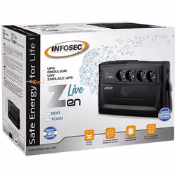 Infosec Zen Live 1000 alimentation d'énergie non interruptible Interactivité de ligne 1 kVA 600 W 4 sortie(s) CA - Vue supplémentaire 4