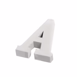 LETTRE A EN BOIS BLANC 5 CM Blanc