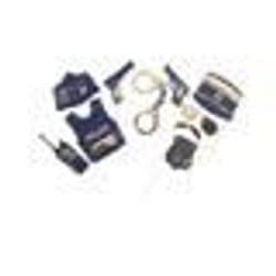 Kit Photobooth - POLICE - 10 Accessoires - Papier Cartonné - Thème Police - Bleu