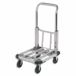 Chariot pliable aluminium - SAFETOOL - 3802.00 - Plateforme extensible - Roulettes de 10 cm - Poids 76 kg