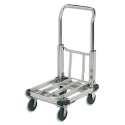 Chariot pliable aluminium - SAFETOOL - 3802.00 - Plateforme extensible - Roulettes de 10 cm - Poids 76 kg
