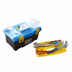 Wonday 14.7172, Boîte à outils, Plastique, Bleu, Gris, Jaune