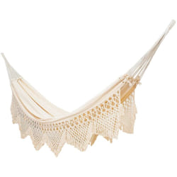 Proloisirs - Toile de hamac Personal 105 Frange - 265 x 170 cm - Naturel