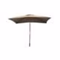 Parasol - PROLOISIRS - 3X2 - Mât droit - Bois massif - Gris - Taupe - Rectangulaire - Manuel - Polyester