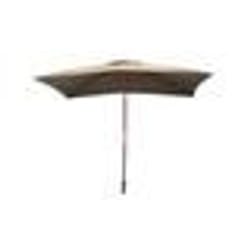 Parasol - PROLOISIRS - 3X2 - Mât droit - Bois massif - Gris - Taupe - Rectangulaire - Manuel - Polyester