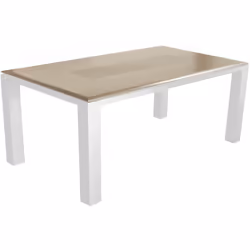 Aspect Matériau principal Aluminium Dimensions Hauteur (en cm) 74,00 Largeur pieds (en cm) 10 x 10 cm Longueur (en cm) 180,00 ...