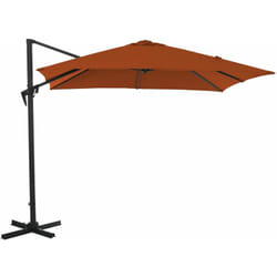 Proloisirs - Parasol déporté carré en aluminium 2,5x2,5m Roma