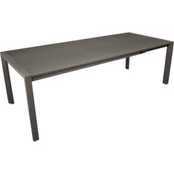 Table extérieure extensible en aluminium plateau en verre trempé Milo